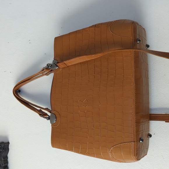 HP. Made in Italy Divina Firenze Embossed Alligator Leather 2-Way Bag - Picture 9 of 14